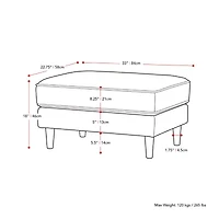 Corliving Mulberry Ottoman