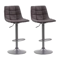 Corliving Palmer 2-pc. Tufted Swivel Bar Stool