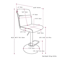 Corliving Palmer 2-pc. Swivel Bar Stool