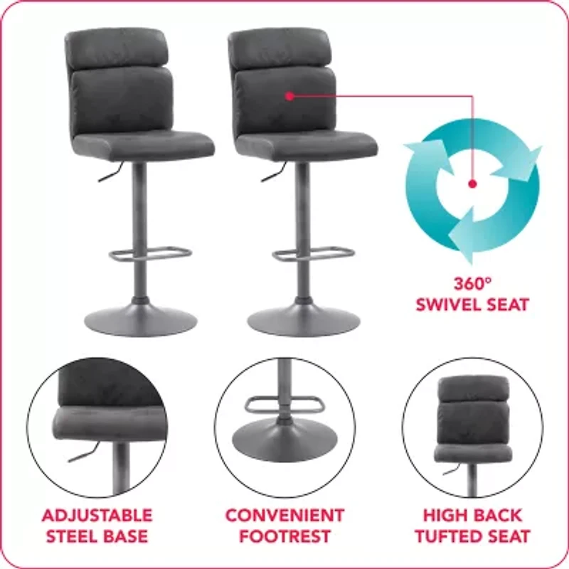 Corliving Palmer 2-pc. Swivel Bar Stool