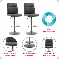 Corliving Palmer 2-pc. Swivel Bar Stool