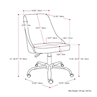 Marlowe Armless Height Adjustable Office Chair
