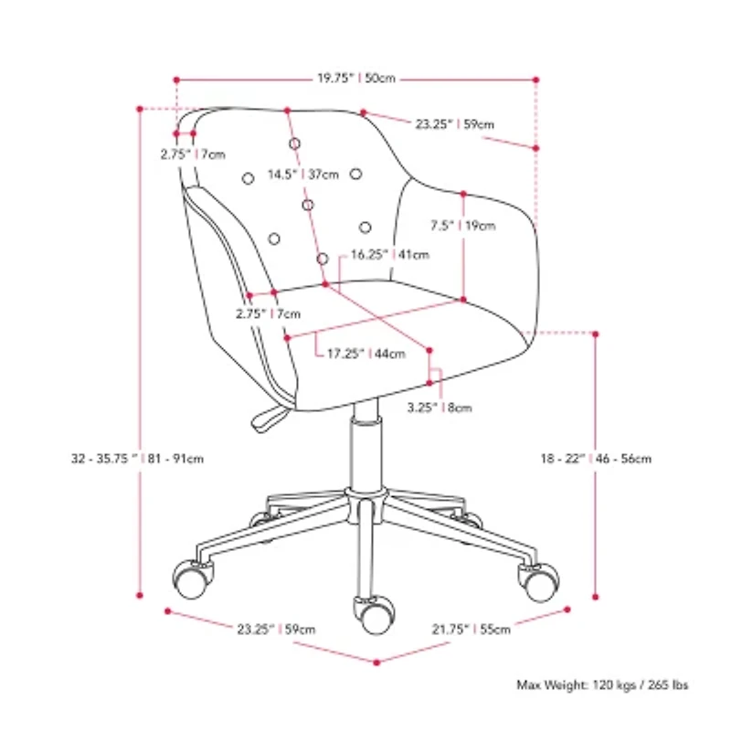 Corliving Marlowe Adjustable Height Office Chair
