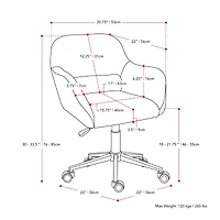 Marlowe Open Back Height Adjustable Office Chair