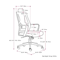 Workspace Ergonomic Design Adjustable Height Office Chair