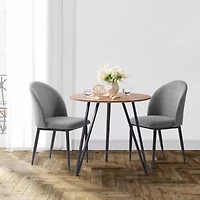 Corliving Lennox Round Wood-Top Dining Table