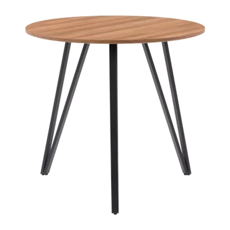 Corliving Lennox Round Wood-Top Dining Table