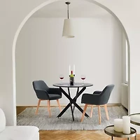 Corliving Ayla 2-pc. Upholstered Dining Chair