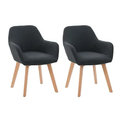 Corliving Ayla 2-pc. Upholstered Dining Chair