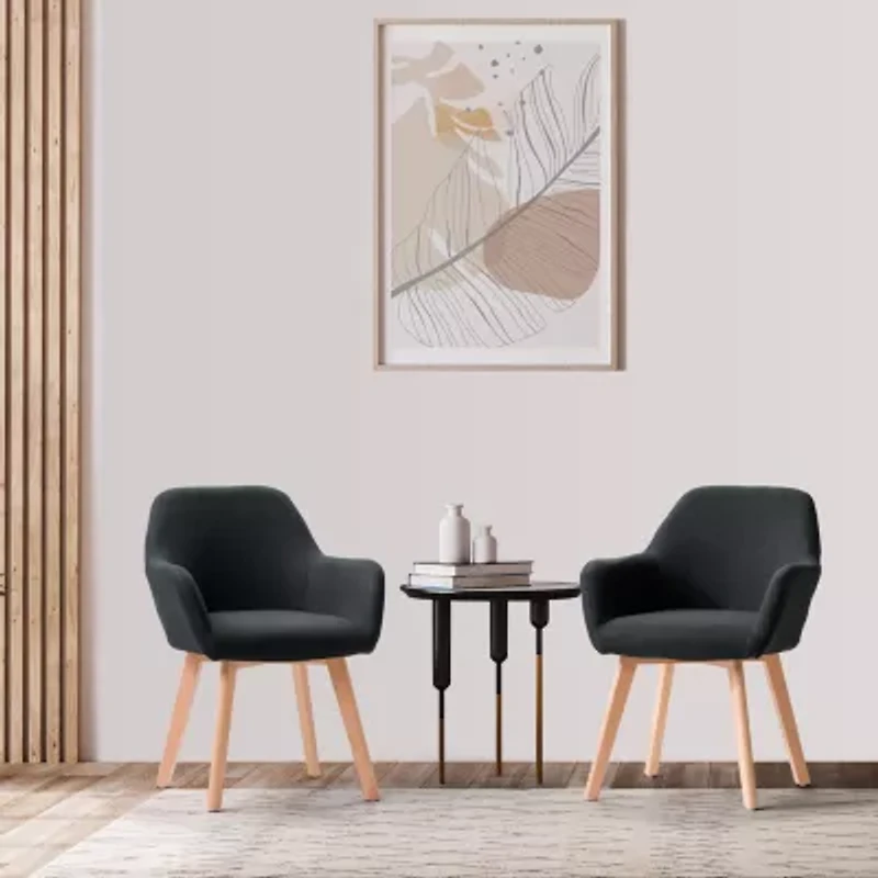 Corliving Ayla 2-pc. Upholstered Dining Chair