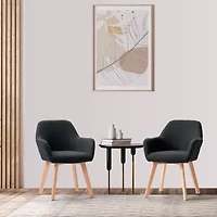 Corliving Ayla 2-pc. Upholstered Dining Chair