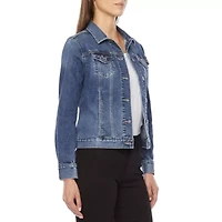 Liz Claiborne Womens Denim Lightweight Jacket