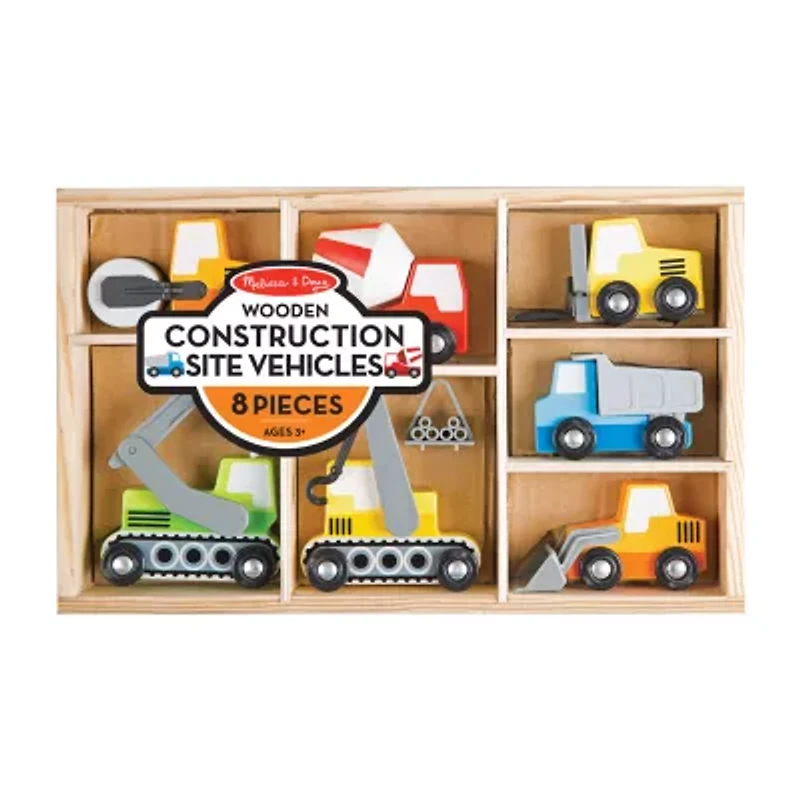 Melissa & Doug Wooden Construction Site Vehicles