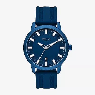 Relic By Fossil Mens Blue Strap Watch Zr12667