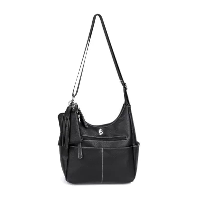 Julia Buxton Pebble Organization Hobo Adjustable Straps Womens Tote