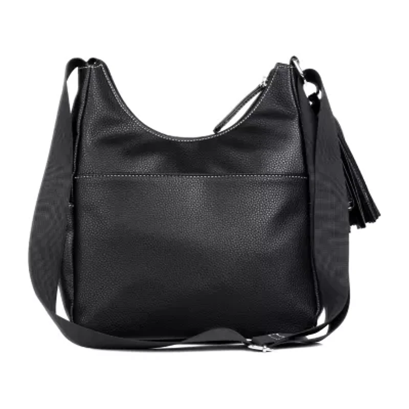 Julia Buxton Pebble Organization Hobo Adjustable Straps Womens Tote