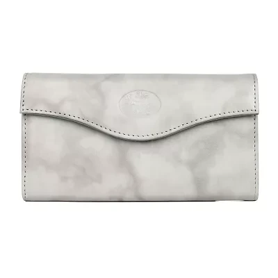 Julia Buxton Heiress Leather Organizer Womens Rfid Blocking Checkbook Wallet