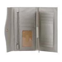 Julia Buxton Heiress Leather Organizer Womens Rfid Blocking Checkbook Wallet