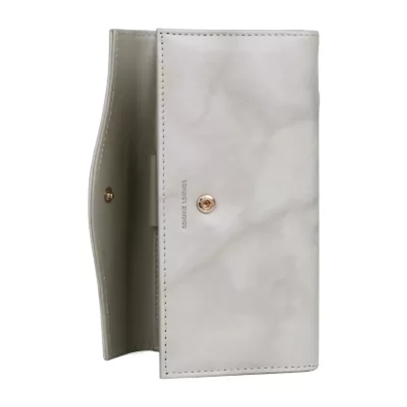 Julia Buxton Heiress Leather Organizer Womens Rfid Blocking Checkbook Wallet