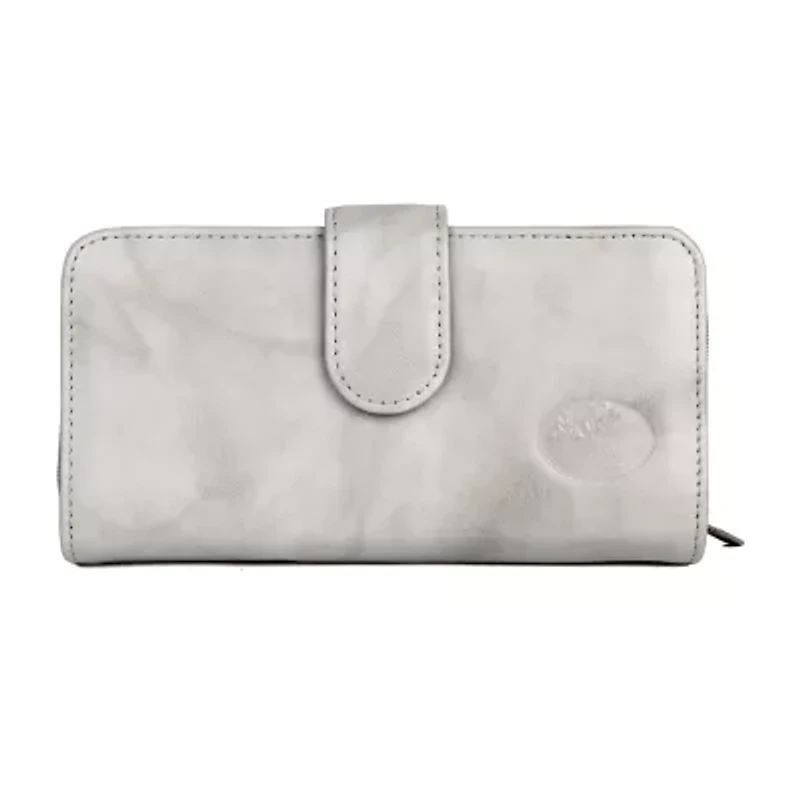 Julia Buxton Heiress Leather Checkbook Womens Rfid Blocking Checkbook Wallet
