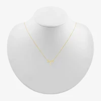 Unisex Adult Diamond Accent Natural White Diamond 10K Gold 17 1/ Inch Pendant Necklace