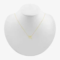 Womens Diamond Accent Natural White Diamond 10K Gold 17 1/2 Inch Pendant Necklace