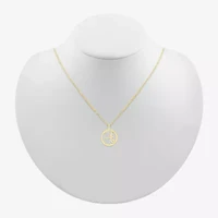 Womens Diamond Accent Natural White Diamond 14K Gold 18 Inch Pendant Necklace