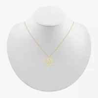 Womens Diamond Accent Natural White Diamond 14K Gold 18 Inch Pendant Necklace