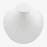 Womens Diamond Accent Natural White Diamond 10K Gold Inch Pendant Necklace