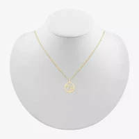 Womens Diamond Accent Natural White Diamond 10K Gold 18 Inch Pendant Necklace