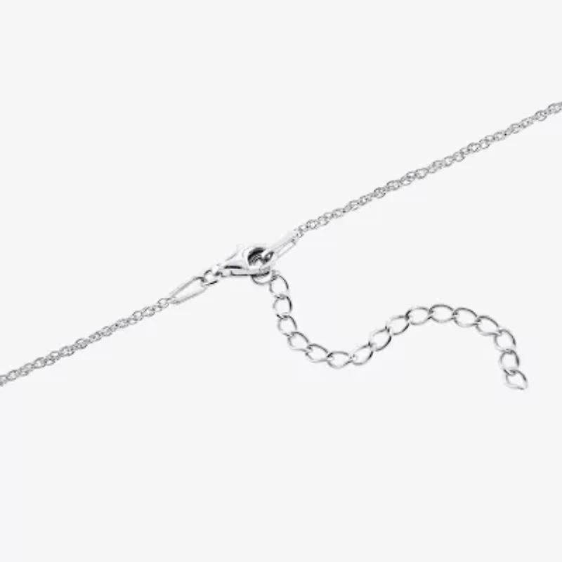 Womens Enhanced Blue Turquoise Sterling Silver 18 Inch Pendant Necklace