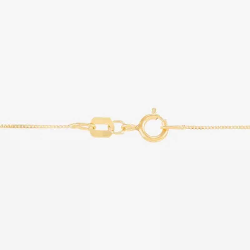 (H-I / Si1-Si2) Womens 1/10 CT. T.W. Lab Grown White Diamond 14K Gold Cross 18 Inch Pendant Necklace