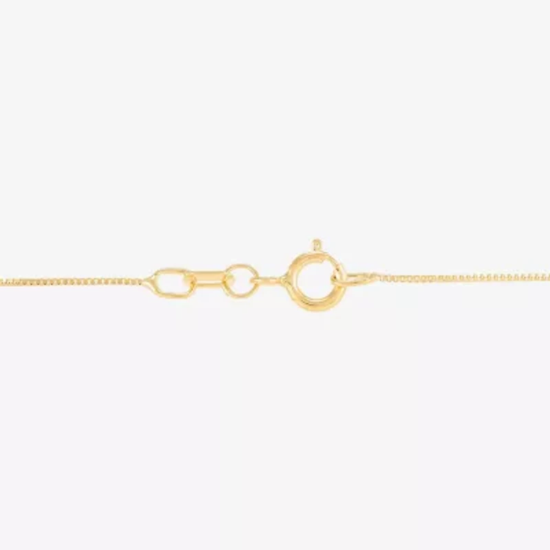 (H-I / Si1-Si2) Unisex Adult 1/10 CT. T.W. Lab Grown White Diamond 14K Gold Circle Cross 18 Inch Pendant Necklace