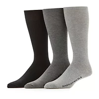 Shaquille O'Neal XLG™ Lux Rib Mens 3 Pair Big and Tall Crew Socks