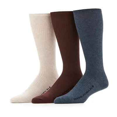 Shaquille O'Neal XLG™ Lux Rib Mens 3 Pair Big and Tall Crew Socks