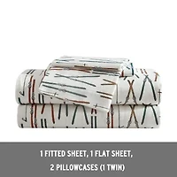 Eddie Bauer Ski Line Cotton Flannel Deep Pocket Sheet Set