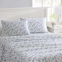 Laura Ashley Audrey Cotton Flannel Deep Pocket Sheet Set