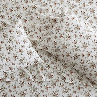 Laura Ashley Le Fleur Cotton Flannel Deep Pocket Sheet Set