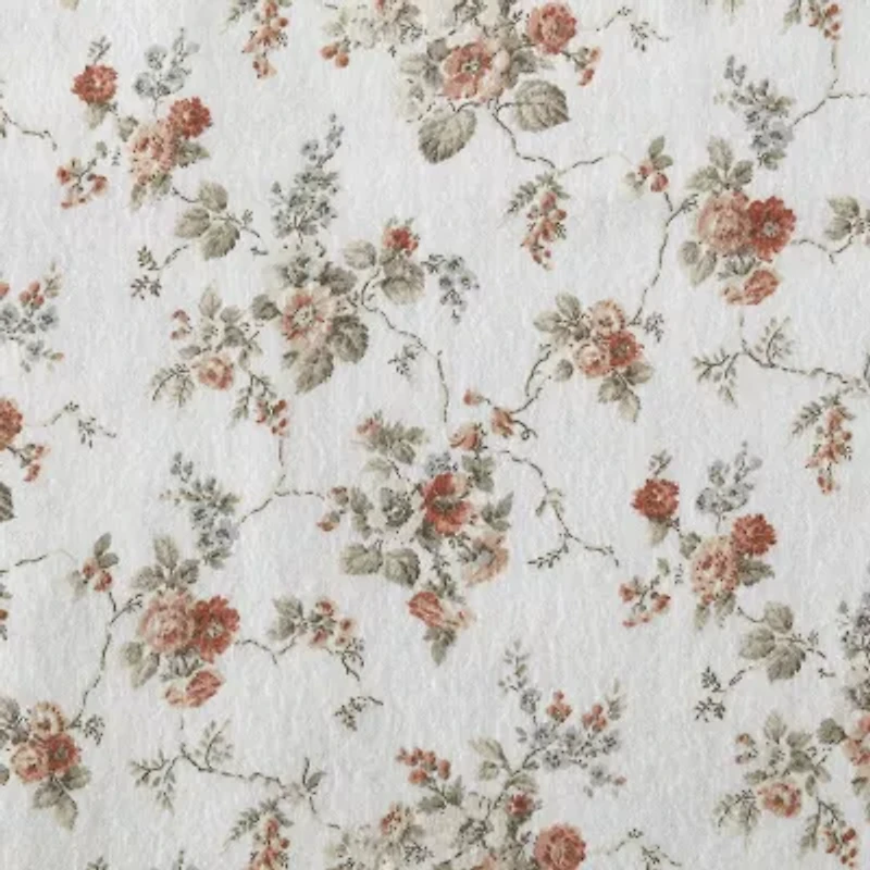 Laura Ashley Le Fleur Cotton Flannel Deep Pocket Sheet Set