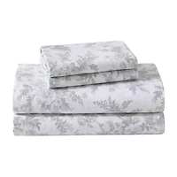 Laura Ashley Vanessa Cotton Flannel Deep Pocket Sheet Set