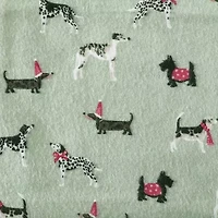 Laura Ashley Holiday Pups Cotton Flannel Deep Pocket Sheet Set