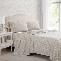 Laura Ashley Emogene Cotton Percale Deep Pocket Sheet Set