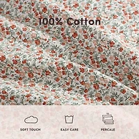 Laura Ashley Emogene Cotton Percale Deep Pocket Sheet Set