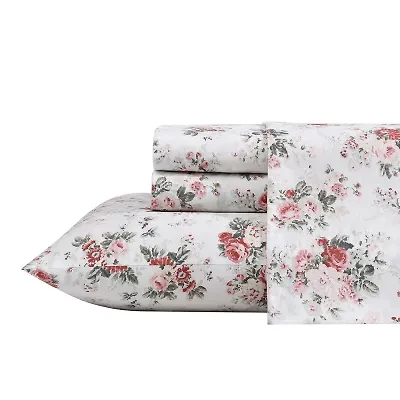 Laura Ashley Ashfield Cotton Percale Deep Pocket Sheet Set
