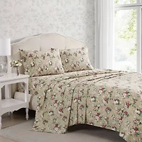 Laura Ashley Ashfield Cotton Percale Deep Pocket Sheet Set