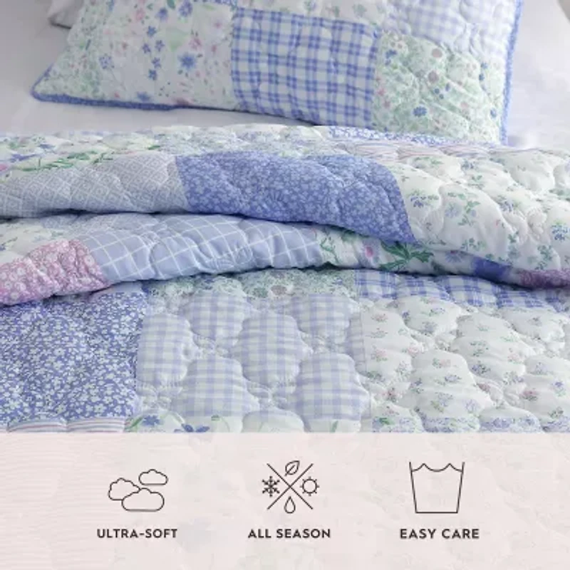 Laura Ashley Parker Patchwork Quilt Set