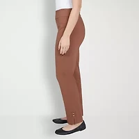 Hearts Of Palm Womens Straight Mid Rise Pull-On Pant