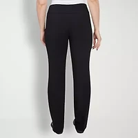 Hearts Of Palm Womens Straight Mid Rise Pull-On Pant