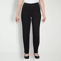 Hearts Of Palm Womens Straight Mid Rise Pull-On Pant