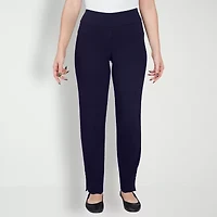 Hearts Of Palm Womens Straight Mid Rise Pull-On Pant